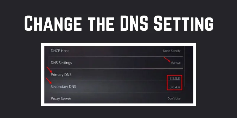 Change the DNS Setting