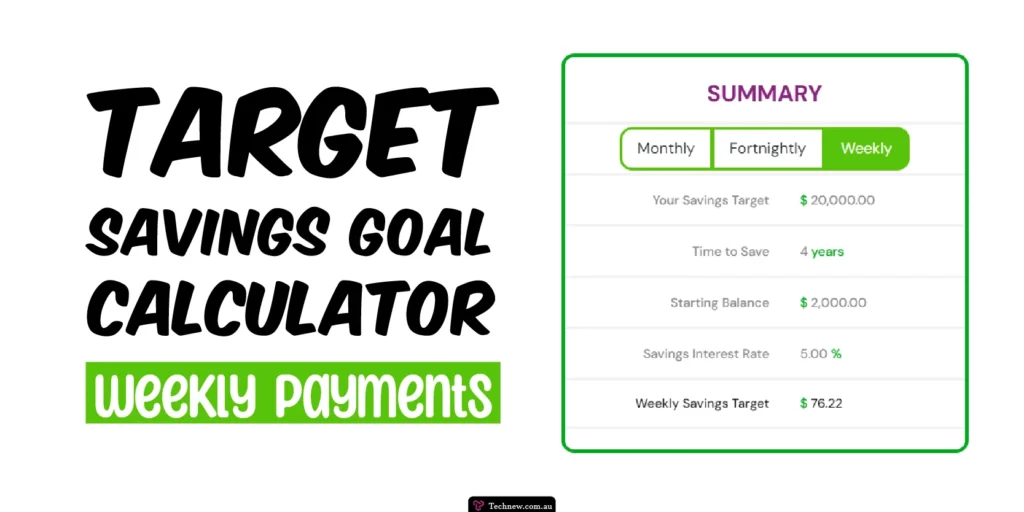 How to Use Target Savings Goal Calculator