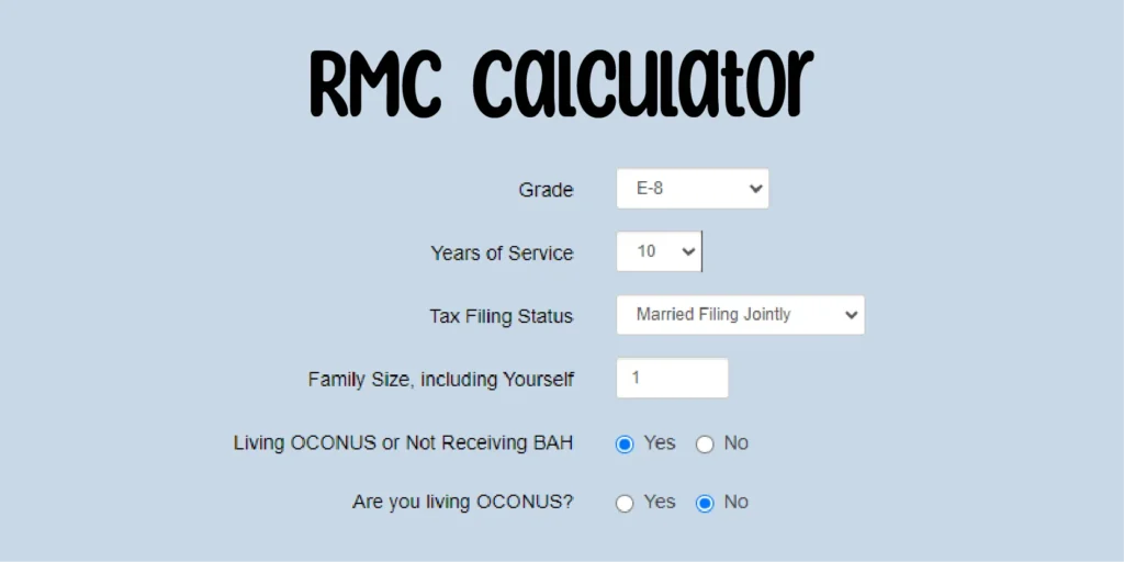 RMC Calculator Works