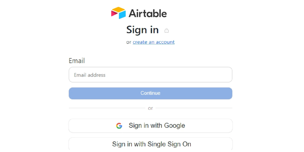 airtable sign in