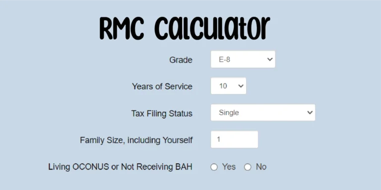 A Comprehensive Guide to Regular Military Compensation RMC Calculator
