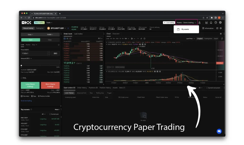 Cryptocurrency Paper Trading