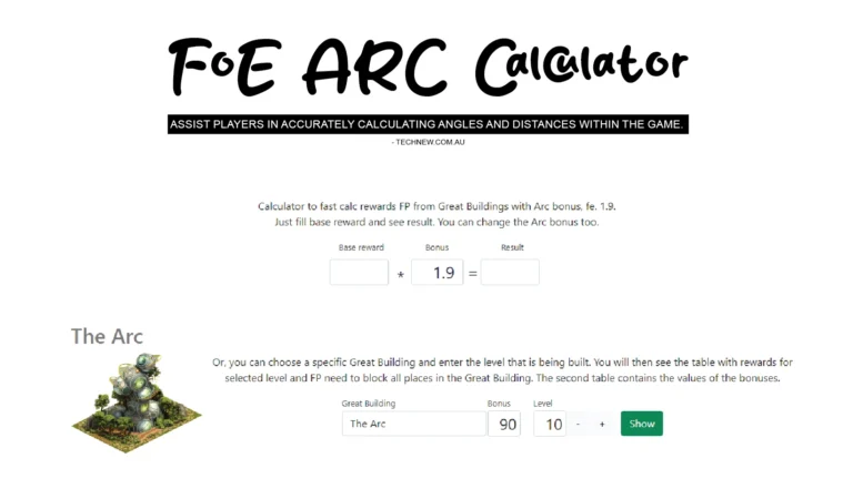 foe Calculator arc