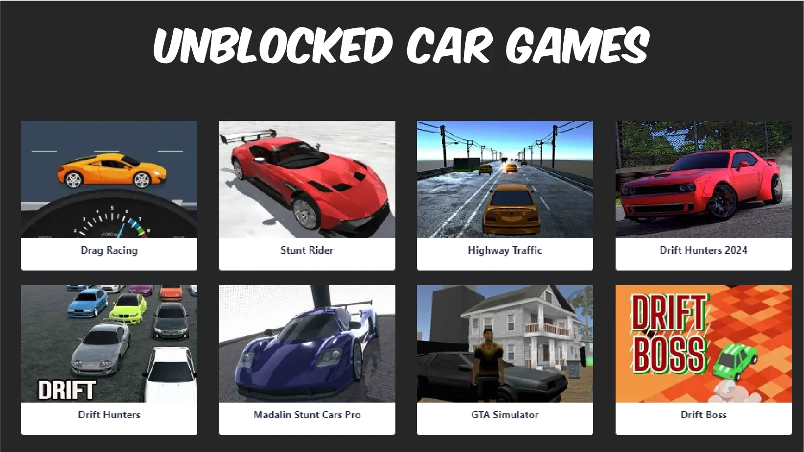 Online Unblocked Car Games
