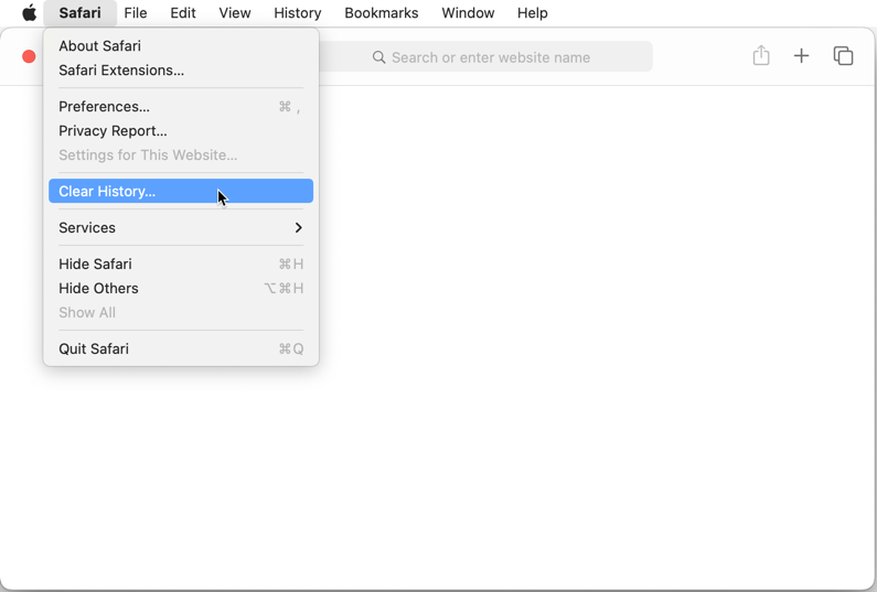 Clear Cache in Safari