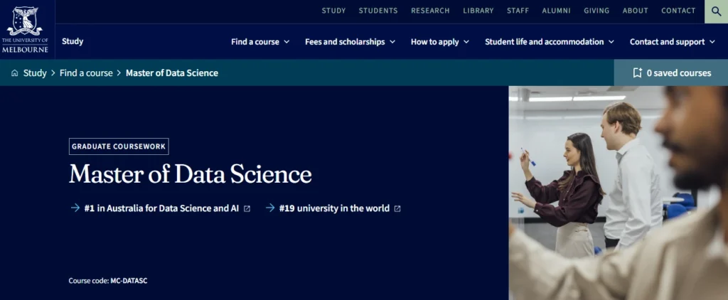 University of Melbourne Master of Machine Learning & Computer Vision
