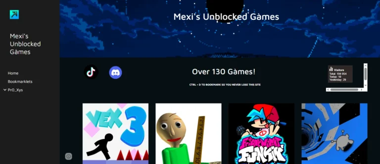 mexi's unblocked games interface