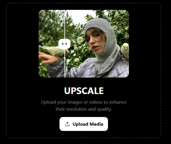 upscale image using Higgsfield.ai