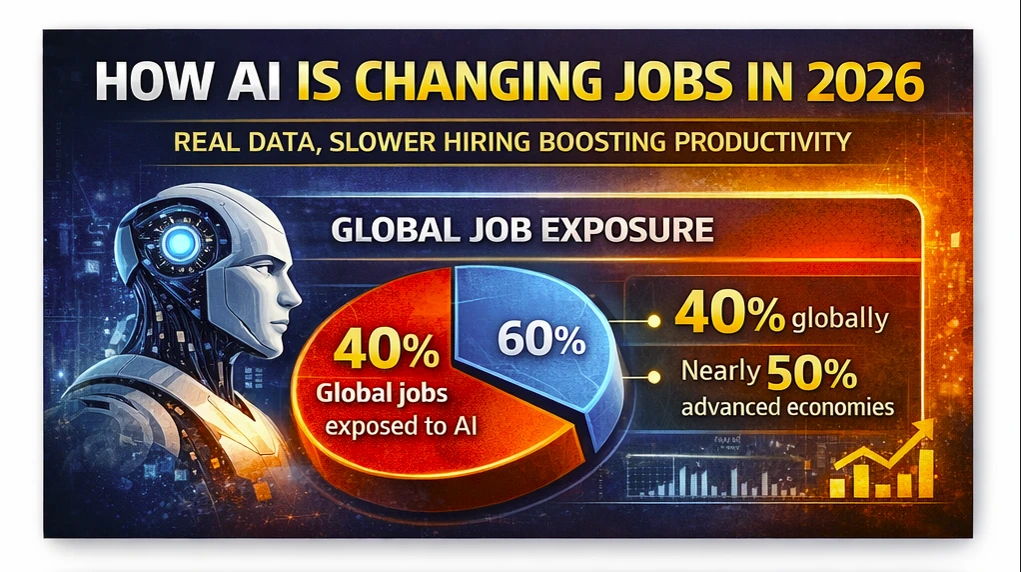 Jobs at Risk from AI in 2026: Real Data Behind Slowing Hiring and Changing Work 4 AI global jobs exposure