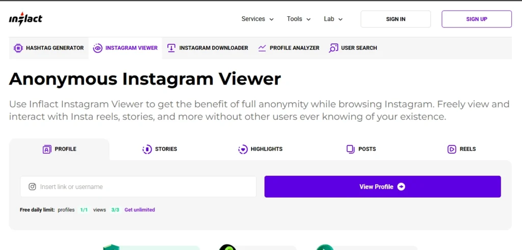 Inflact Instagram Viewer