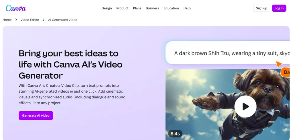 canva ai video editng tool