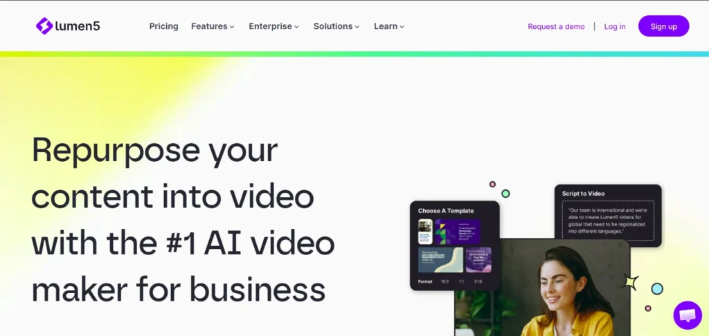 lumen 5 AI video creating tool