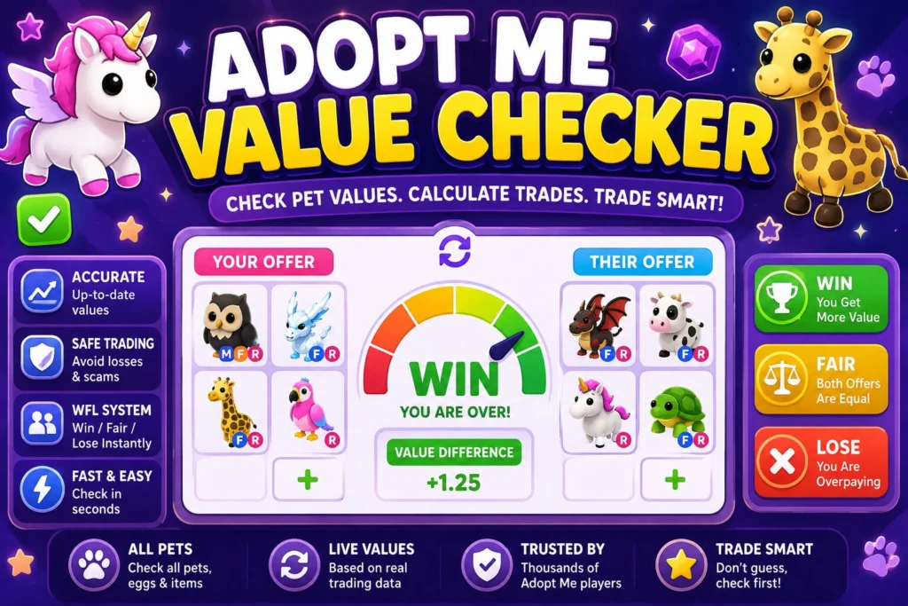 Adopt Me Value Checker dashboard