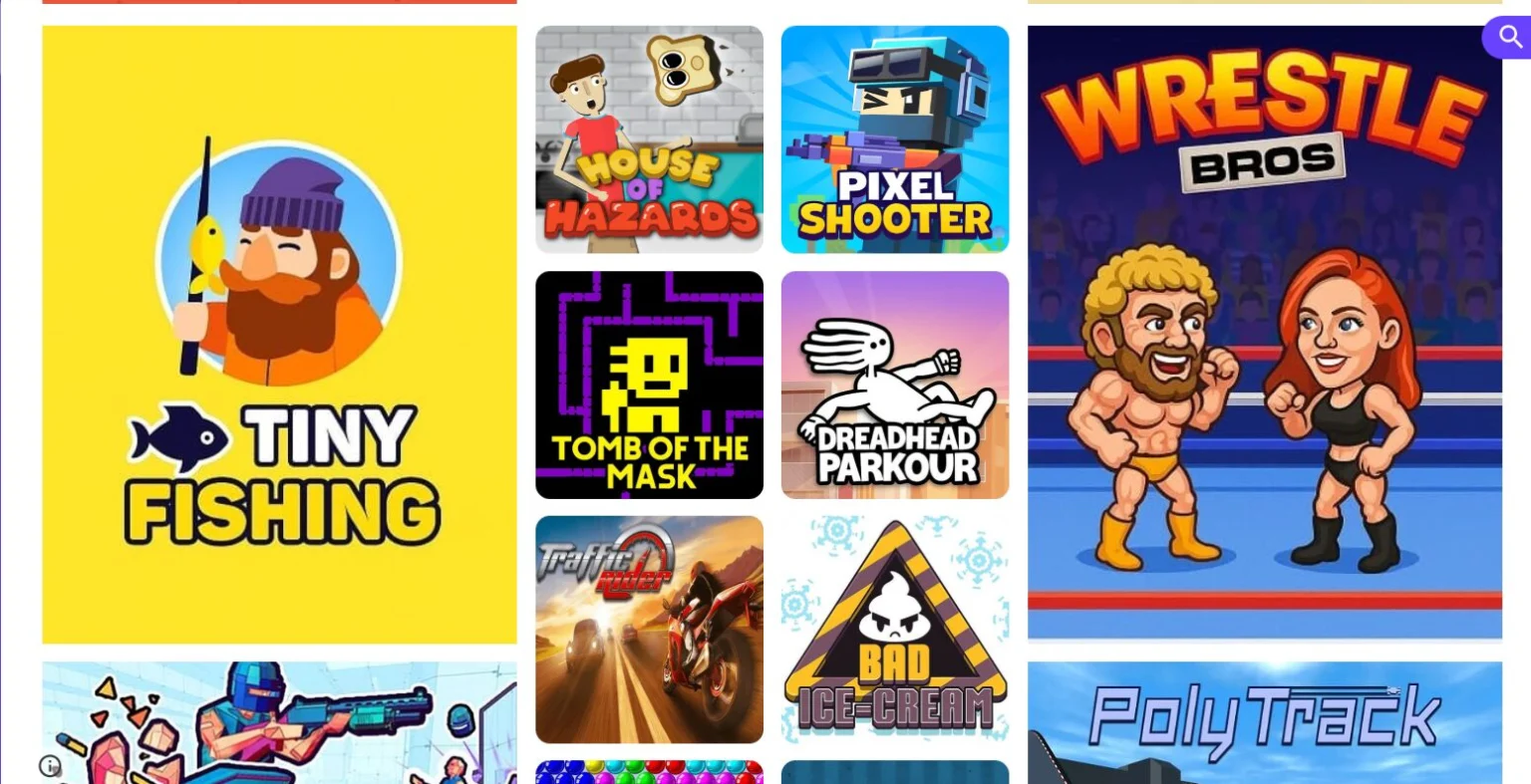 classroom 15x dashboard showing games